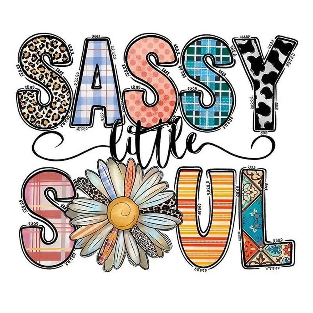 Sassy Little Soul Design Trendy Iron-on Heat Transfer